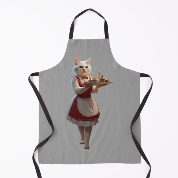 Item preview, Cat Waitress Serving Elegance designed and sold by Dakson Design - Fantasy Art.