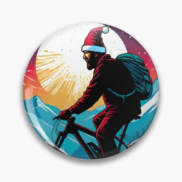 Item preview, Santa’s Downhill Demon MTB Ride in Snow designed and sold by GrizzlyCollective.