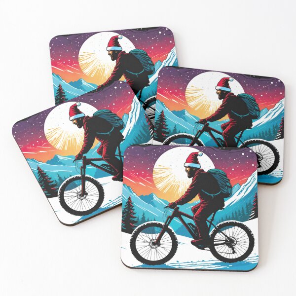 Item preview, Santa’s Downhill Demon MTB Ride in Snow designed and sold by GrizzlyCollective.
