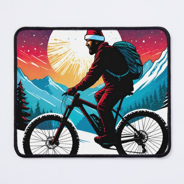 Item preview, Santa’s Downhill Demon MTB Ride in Snow designed and sold by GrizzlyCollective.
