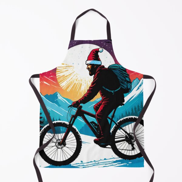 Item preview, Santa’s Downhill Demon MTB Ride in Snow designed and sold by GrizzlyCollective.
