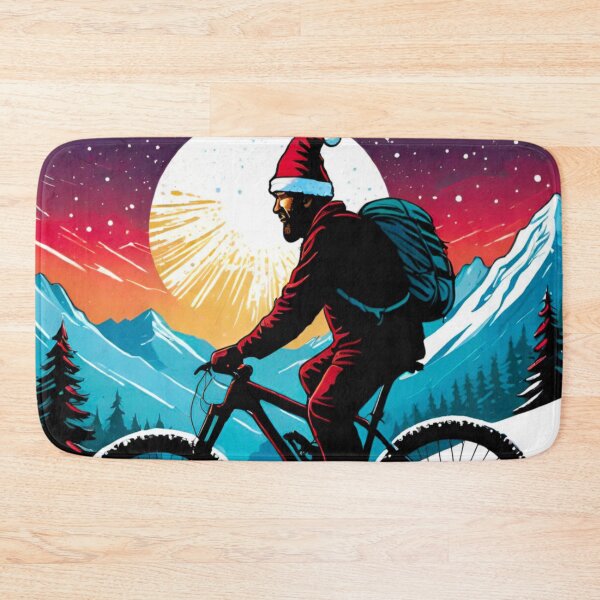 Item preview, Santa’s Downhill Demon MTB Ride in Snow designed and sold by GrizzlyCollective.