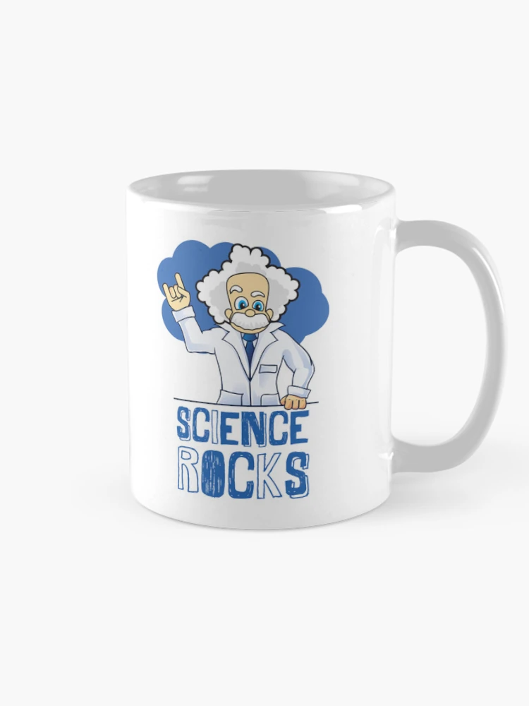 Aperçu 3 sur 6. Mug à café avec l'œuvre Science Rocks créée et vendue par Fanverse Merchandise.