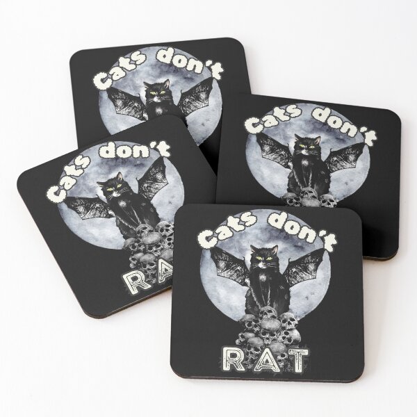 Item preview, Cats don't rat (and neither should you) designed and sold by PitchBlackIcon.
