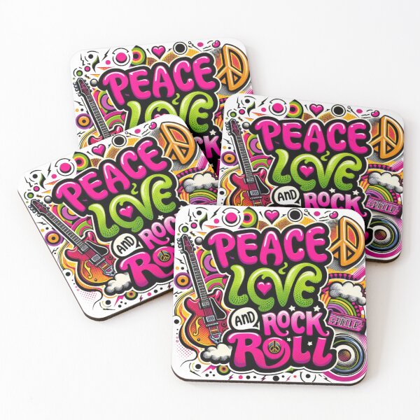 Item preview, Psychedelic Peace, Love & Rock Art with RexVibes Vibe designed and sold by RexVibes.