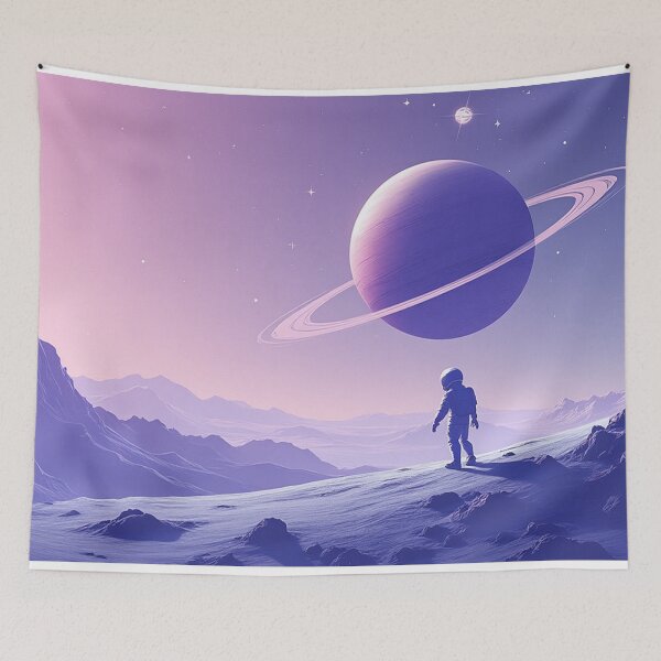 Item preview, Futuristic Astronaut and Planet Design designed and sold by AVCART.
