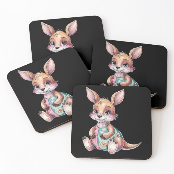 Item preview, Adorable Patchwork Kangaroo Illustration with Floral Patterns designed and sold by love3617.