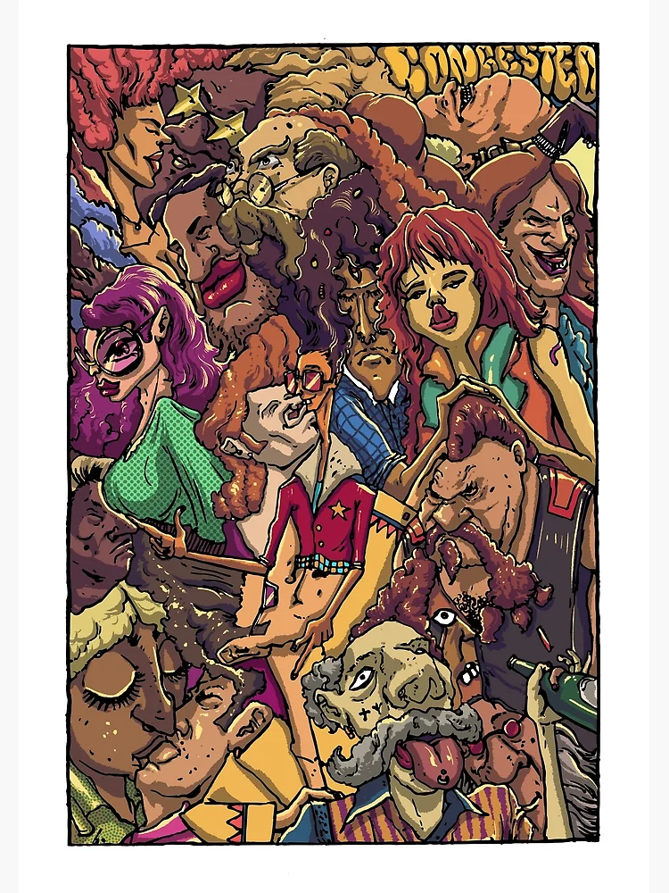 Thumbnail 3 of 3, Poster, Congested designed and sold by ROHANBHATIAART.