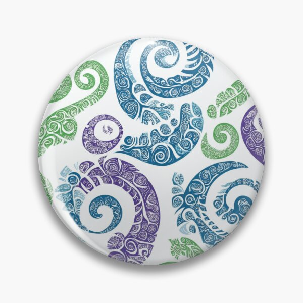 Item preview, New Zealand Māori Paua Pattern Koru Design 131 designed and sold by GrinGalore.