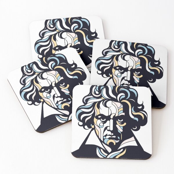 Artikelvorschau, Beethoven – Zeitgenössische minimalistische kubische Kunst entworfen und verkauft von OzzFrequency.