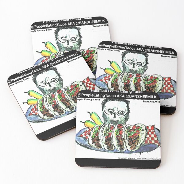 Item preview, The Late Great Hanibul Lecter Eating Tacos  designed and sold by BansheeMilk.