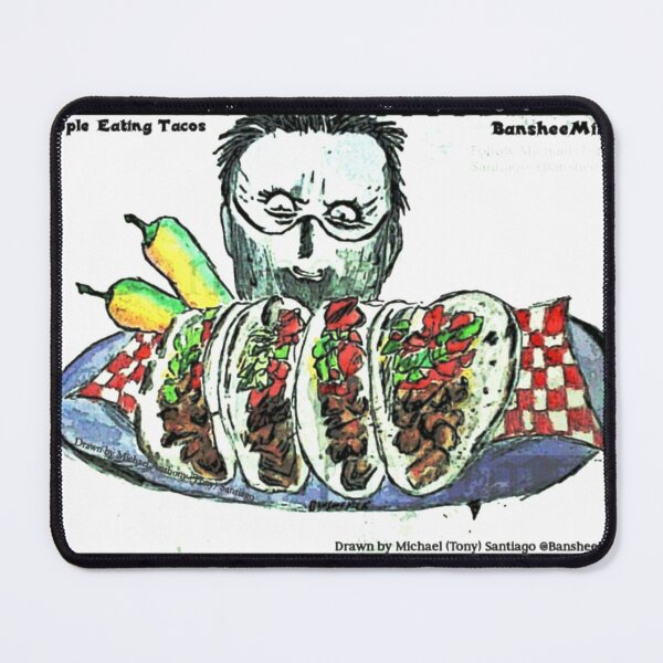 Item preview, The Late Great Hanibul Lecter Eating Tacos designed and sold by BansheeMilk.