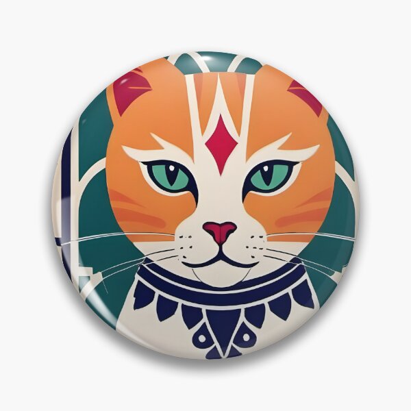 Item preview, Majestuoso encanto felino, sofisticado diseño de gato, gato elegante con aires bohemios, gato majestuoso con patrones decorativos designed and sold by Kintsugi99.