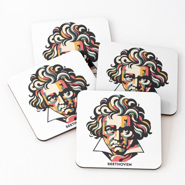 Artikelvorschau, Beethoven – Zeitgenössische minimalistische kubische Kunst entworfen und verkauft von OzzFrequency.