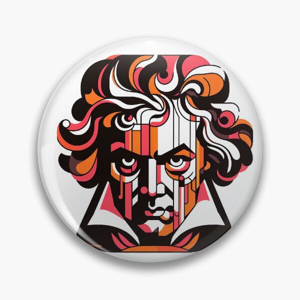 Artikelvorschau, Beethoven – Zeitgenössische minimalistische kubische Kunst entworfen und verkauft von OzzFrequency.