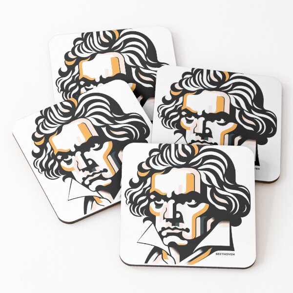 Artikelvorschau, Beethoven – Zeitgenössische minimalistische kubische Kunst entworfen und verkauft von OzzFrequency.