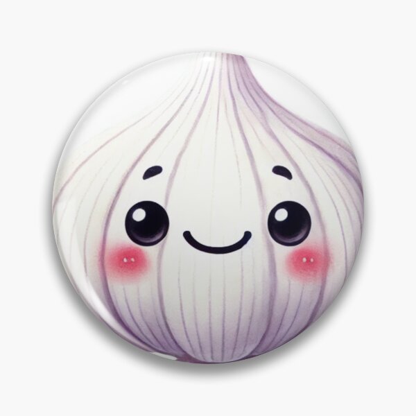 Item preview, Kawaii Garlic Smiling Cartoon Art designed and sold by Little Care Studio.