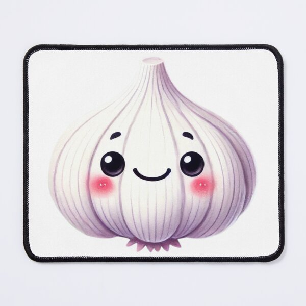 Item preview, Kawaii Garlic Smiling Cartoon Art designed and sold by Little Care Studio.