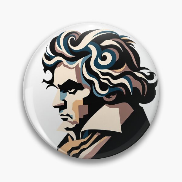 Artikelvorschau, Beethoven – Zeitgenössische minimalistische kubische Kunst entworfen und verkauft von OzzFrequency.