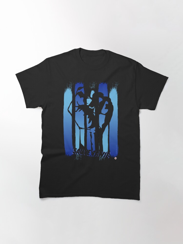 Aperçu 3 sur 7. T-shirt classique avec l'œuvre Sauve ta vie. Modèle N°1 créée et vendue par Vinidal.