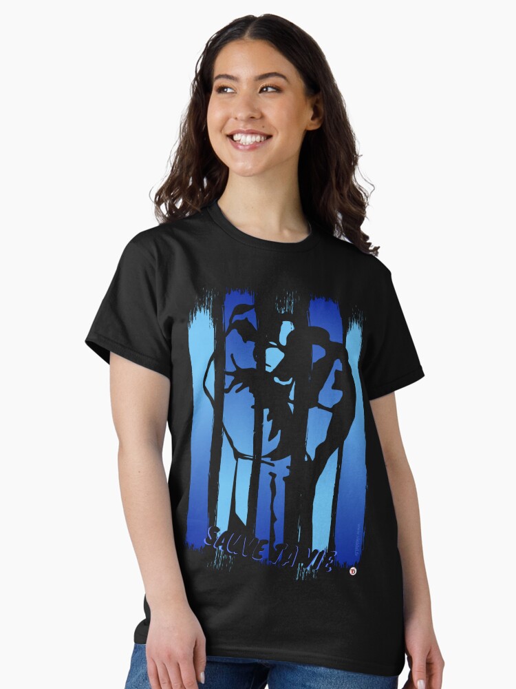 Aperçu 2 sur 7. T-shirt classique avec l'œuvre Sauve ta vie. Modèle N°1 créée et vendue par Vinidal.