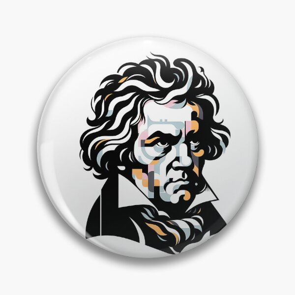 Artikelvorschau, Beethoven – Zeitgenössische minimalistische kubische Kunst entworfen und verkauft von OzzFrequency.