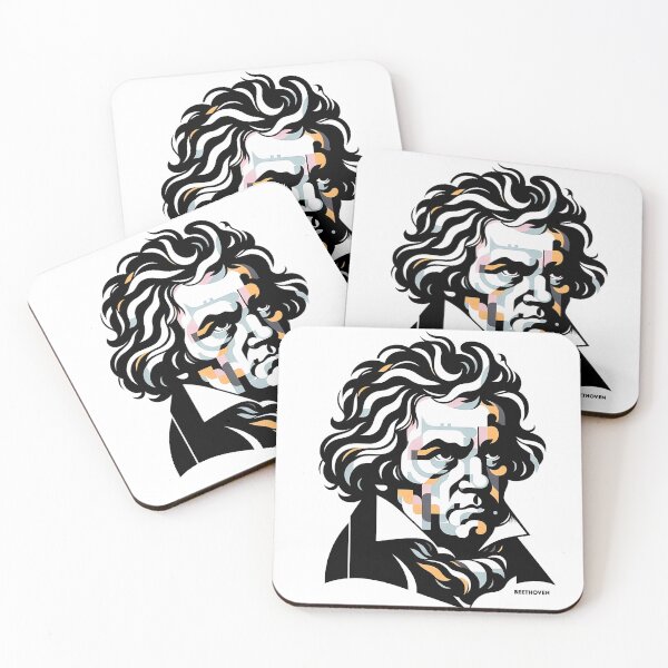 Artikelvorschau, Beethoven – Zeitgenössische minimalistische kubische Kunst entworfen und verkauft von OzzFrequency.