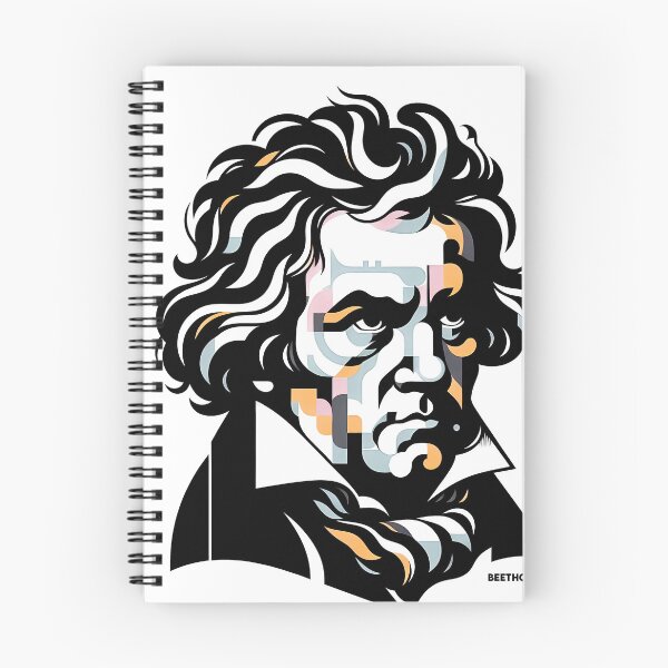 Artikelvorschau, Beethoven – Zeitgenössische minimalistische kubische Kunst entworfen und verkauft von OzzFrequency.
