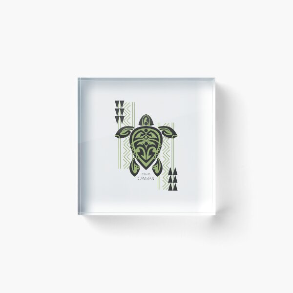 Item preview, Black & Green Tribal Turtle Tattoo Warrior / Grand Cayman designed and sold by srwdesign.