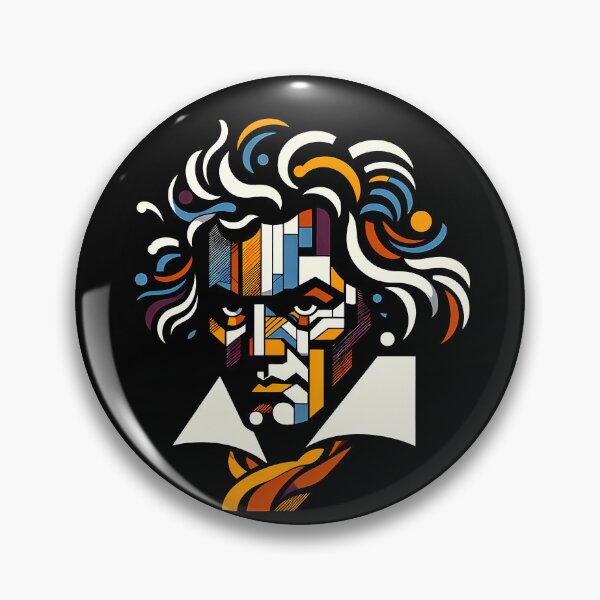 Artikelvorschau, Beethoven – Zeitgenössische minimalistische kubische Kunst entworfen und verkauft von OzzFrequency.