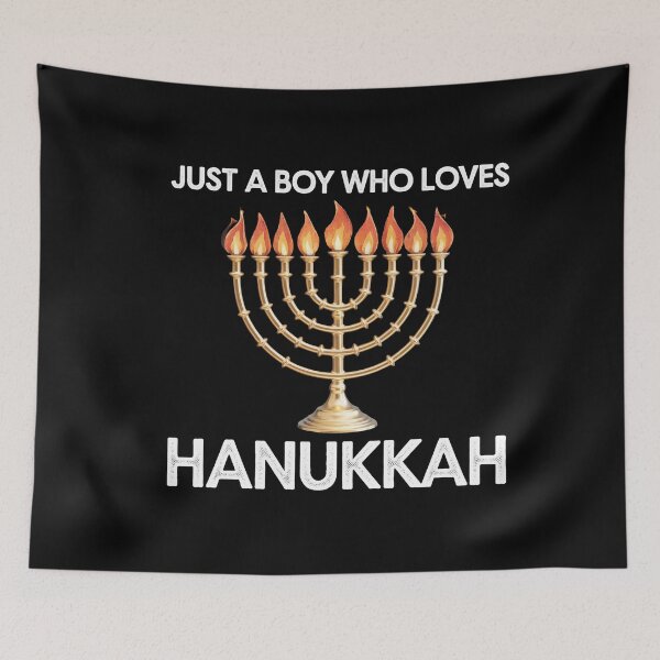 Item preview, Just A Boy Who Loves Hanukkah Festival of Lights Jewish designed and sold by Hananiah Merch.