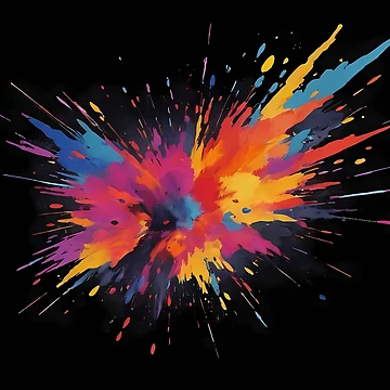 Artwork thumbnail, Dark Abstract Colorful Explosion by papi1998