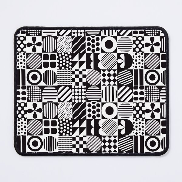 Item preview, Geometric Black and White Pattern with Circles, Squares, and Triangles designed and sold by 89BLACK.