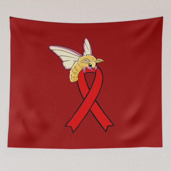 Item preview, Fluffy Moth Awareness Ribbon (Red) designed and sold by CaitlynConnor.