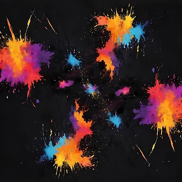 Artwork thumbnail, Dark Abstract Colorful Explosion by papi1998