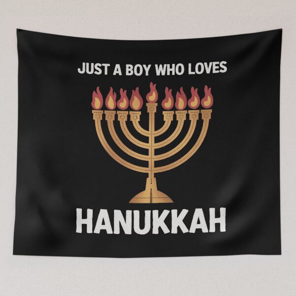 Item preview, Hanukkah Boy Menorah Jewish Holiday Festival of Lights designed and sold by Hananiah Merch.