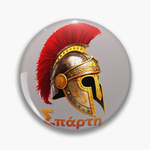 Item preview, Ancient Greek Warrior Helmet with Red Plume - Sparta Design designed and sold by VikArtStudio.