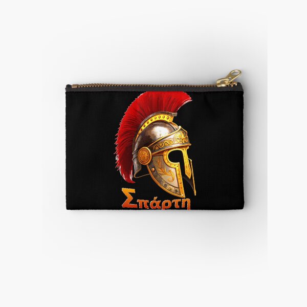 Item preview, Ancient Greek Warrior Helmet with Red Plume - Sparta Design designed and sold by VikArtStudio.