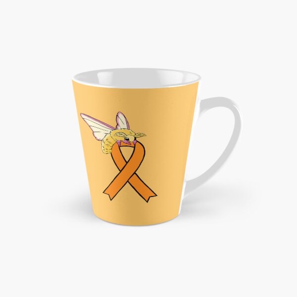 Item preview, Fluffy Moth Awareness Ribbon (Orange) designed and sold by Chronic Illness Awareness Shop.