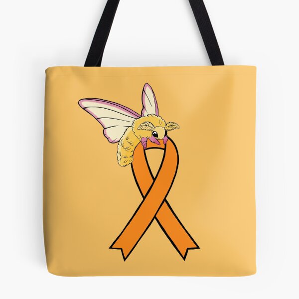 Item preview, Fluffy Moth Awareness Ribbon (Orange) designed and sold by Chronic Illness Awareness Shop.