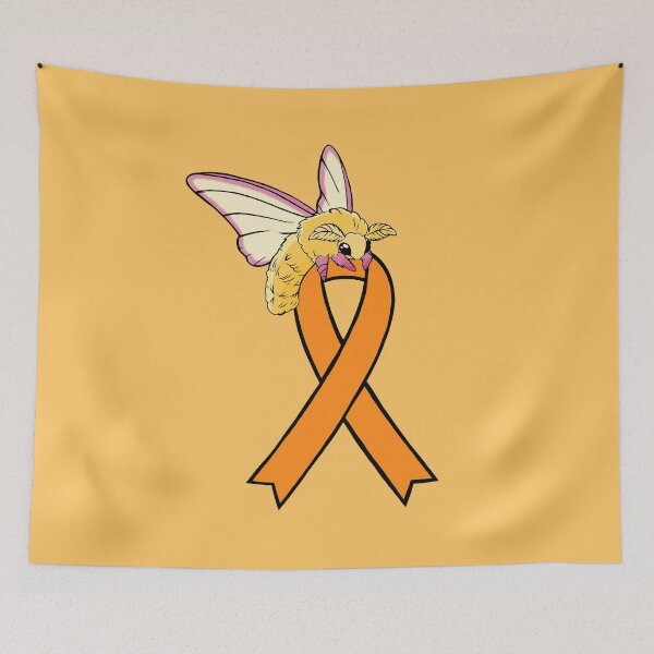 Item preview, Fluffy Moth Awareness Ribbon (Orange) designed and sold by CaitlynConnor.