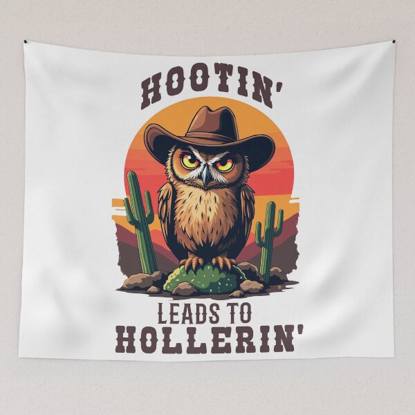 Item preview, Western Owl Cowboy Hootin Leads To Hollerin designed and sold by Blok45.