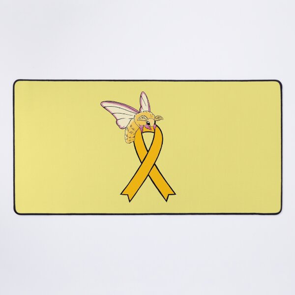 Item preview, Fluffy Moth Awareness Ribbon (Yellow) designed and sold by Chronic Illness Awareness Shop.