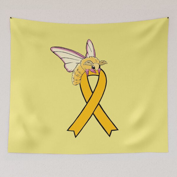 Item preview, Fluffy Moth Awareness Ribbon (Yellow) designed and sold by CaitlynConnor.
