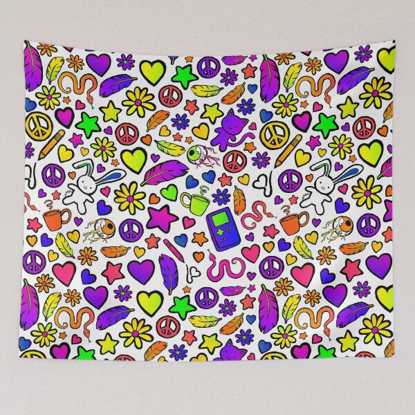 Item preview, Rainbow Repeat Pattern Animals, Gameboy, Bunny, Snake, Peace Sign designed and sold by KatelynMitalski.