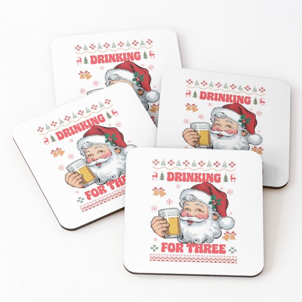Item preview, Santa Claus Couple Chirstmas Drinking For Two designed and sold by vintagearttee.