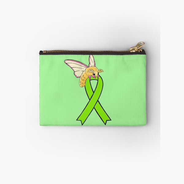 Item preview, Fluffy Moth Awareness Ribbon (green) designed and sold by Chronic Illness Awareness Shop.