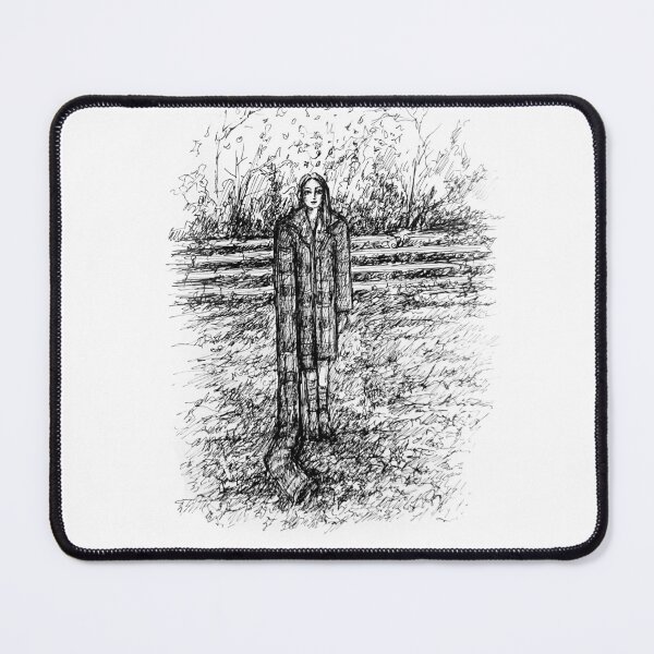 Item preview, Drawing of a woman in an ill fitting coat designed and sold by GothicByNature.