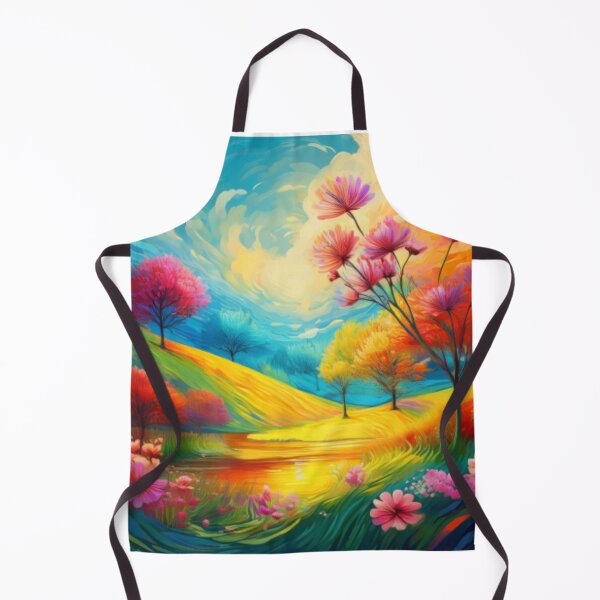 Item preview, Vibrant Dreamlike Landscape with Blossoming Flowers designed and sold by RaiyaTees.
