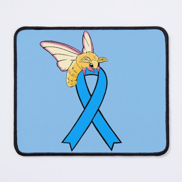 Item preview, Fluffy Moth Awareness Ribbon (blue) designed and sold by Chronic Illness Awareness Shop.
